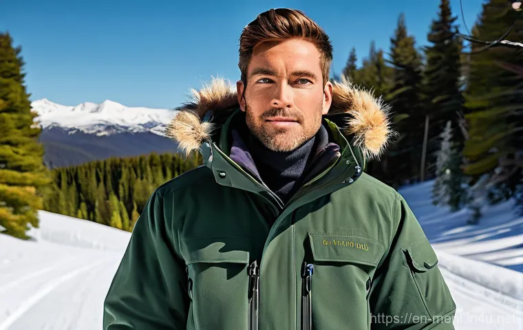 겨울 패션 아이템 비교 - **Urban Puffer Chic:** A confident woman in her early 30s walks down a clean, bustling city street o...