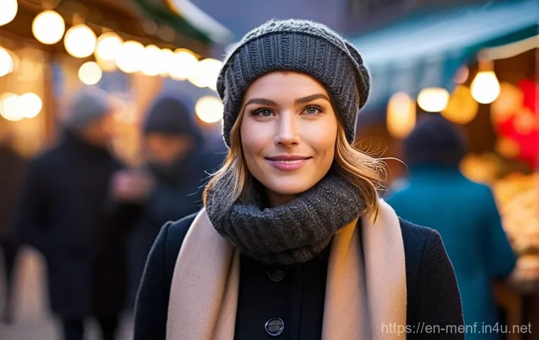 겨울 패션 아이템 비교 - **Winter Wonderland Explorer:** A person in their late 20s to early 30s, gender-neutral, stands on a...